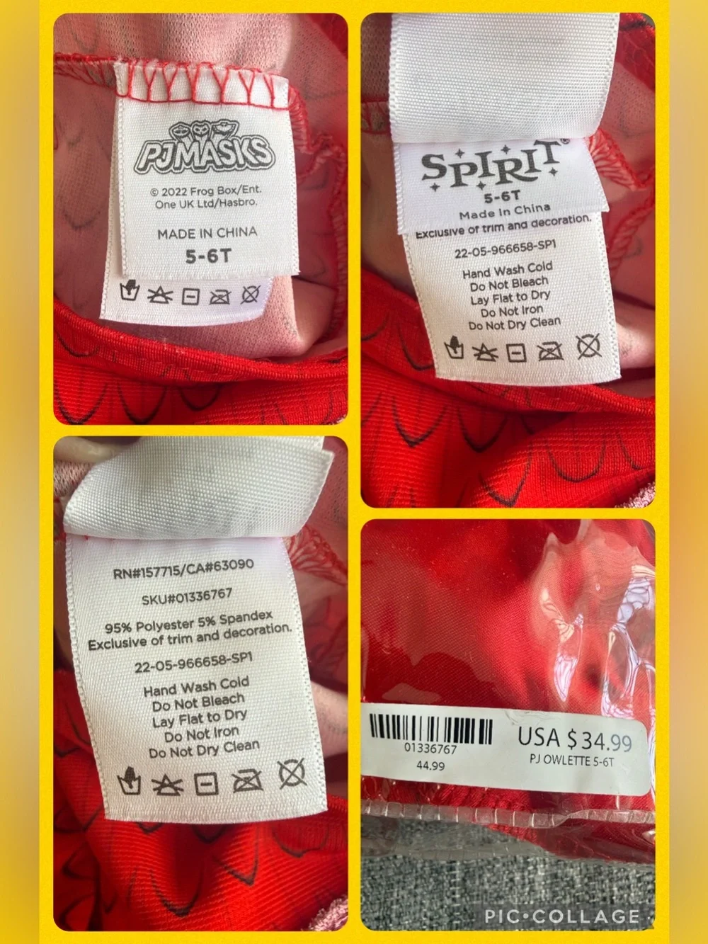 SPIRIT PJ MASKS 🦉 OWLETTE 🦉  TODDLER COSTUME SIZE 5T-6T 🌟LIKE NEW🌟